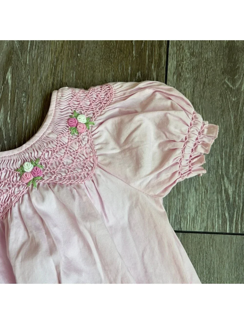 Fantaisie Pink Smocked Bishop Dress 2T